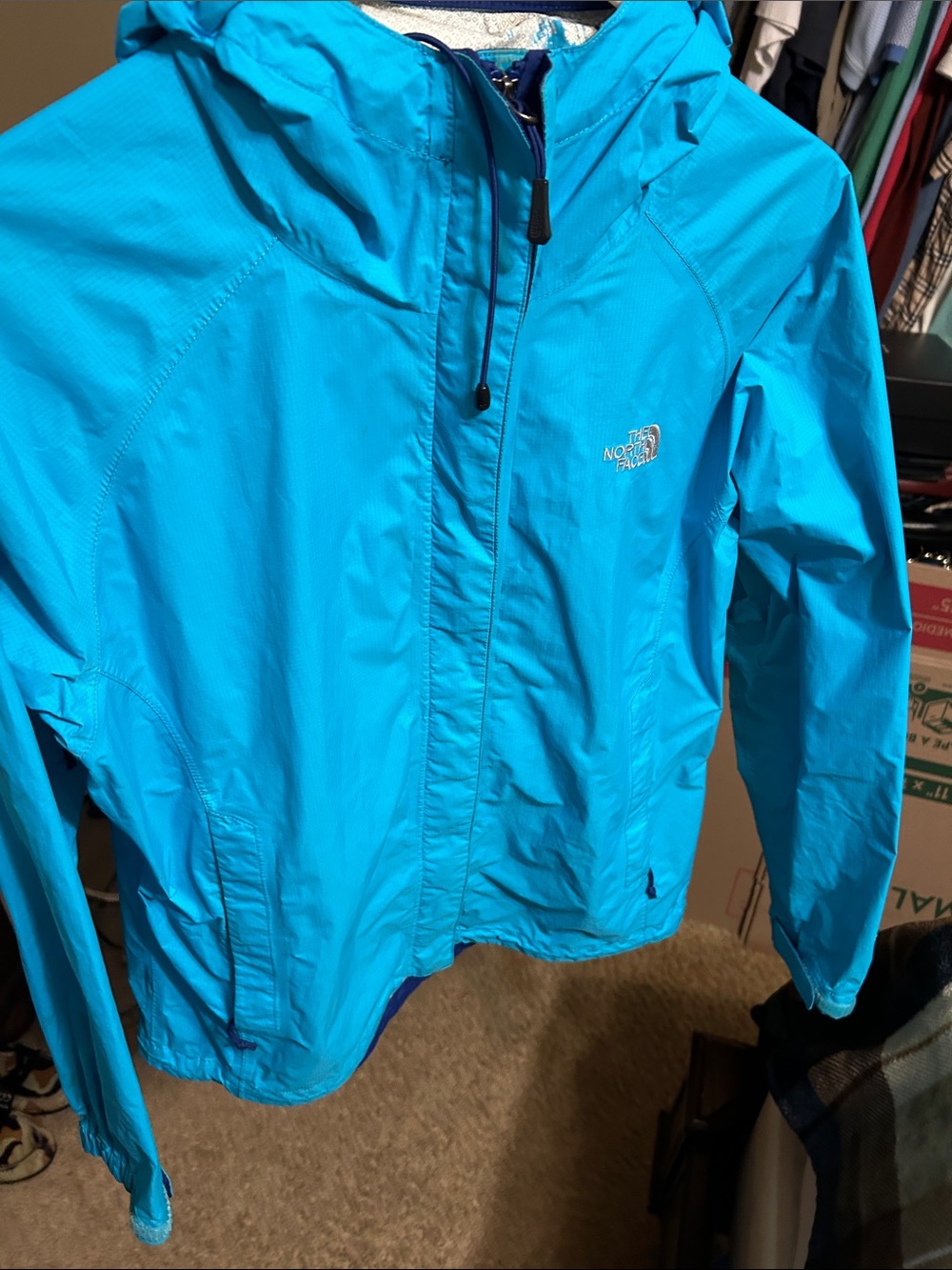 The North Face Women's Bright Turquoise Hooded Jacket